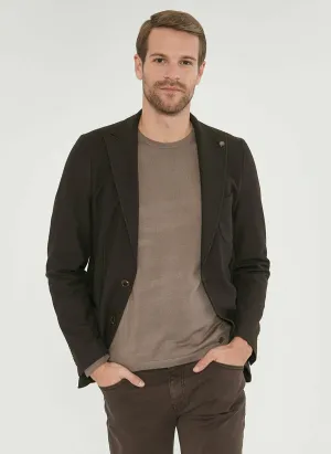 16883 Brown Slim Fit Jacket