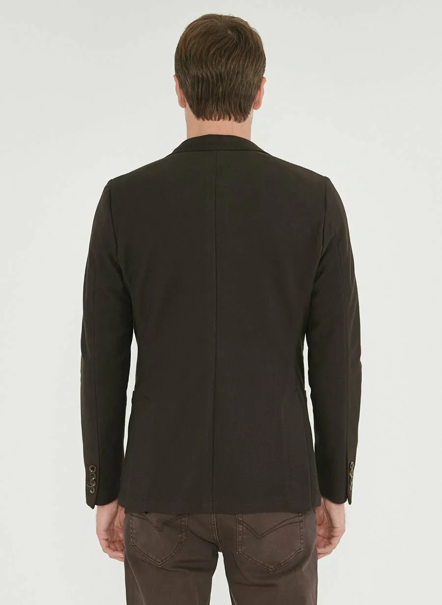 16883 Brown Slim Fit Jacket