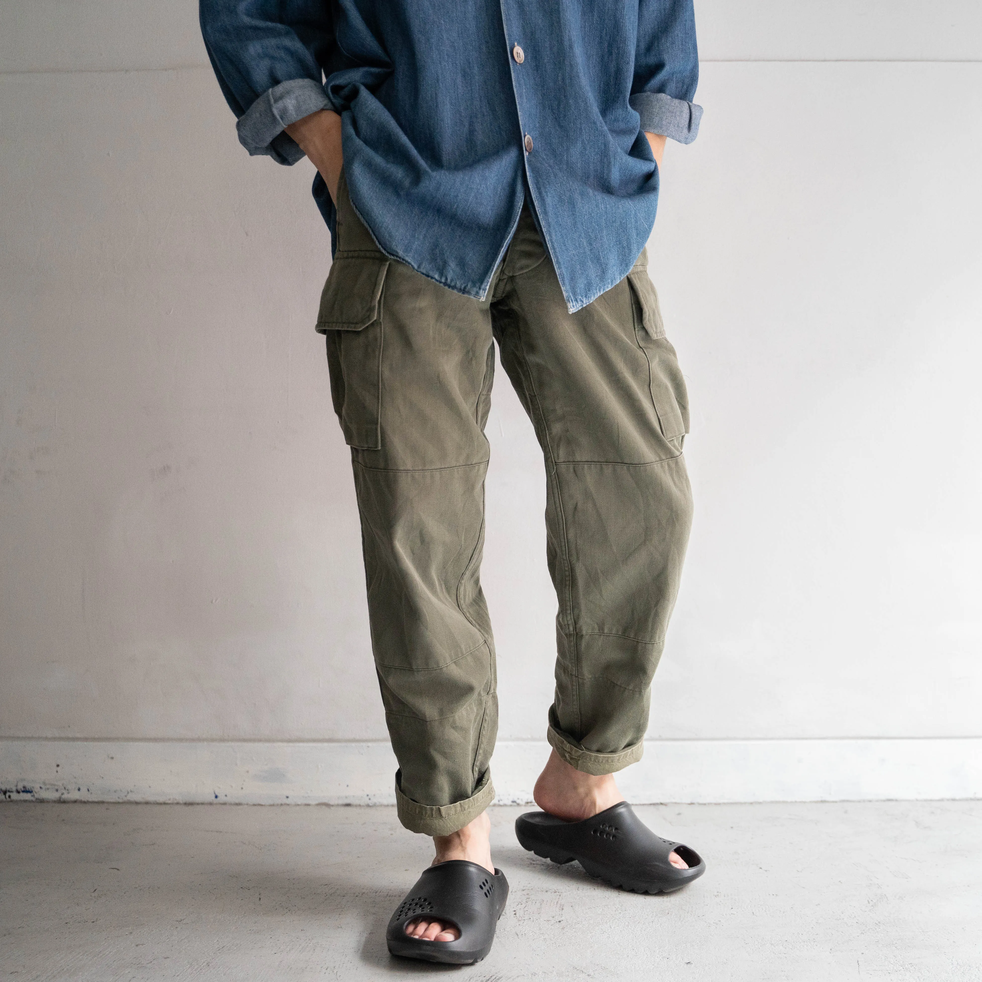 1960-70s French military m64 cargo pants -2