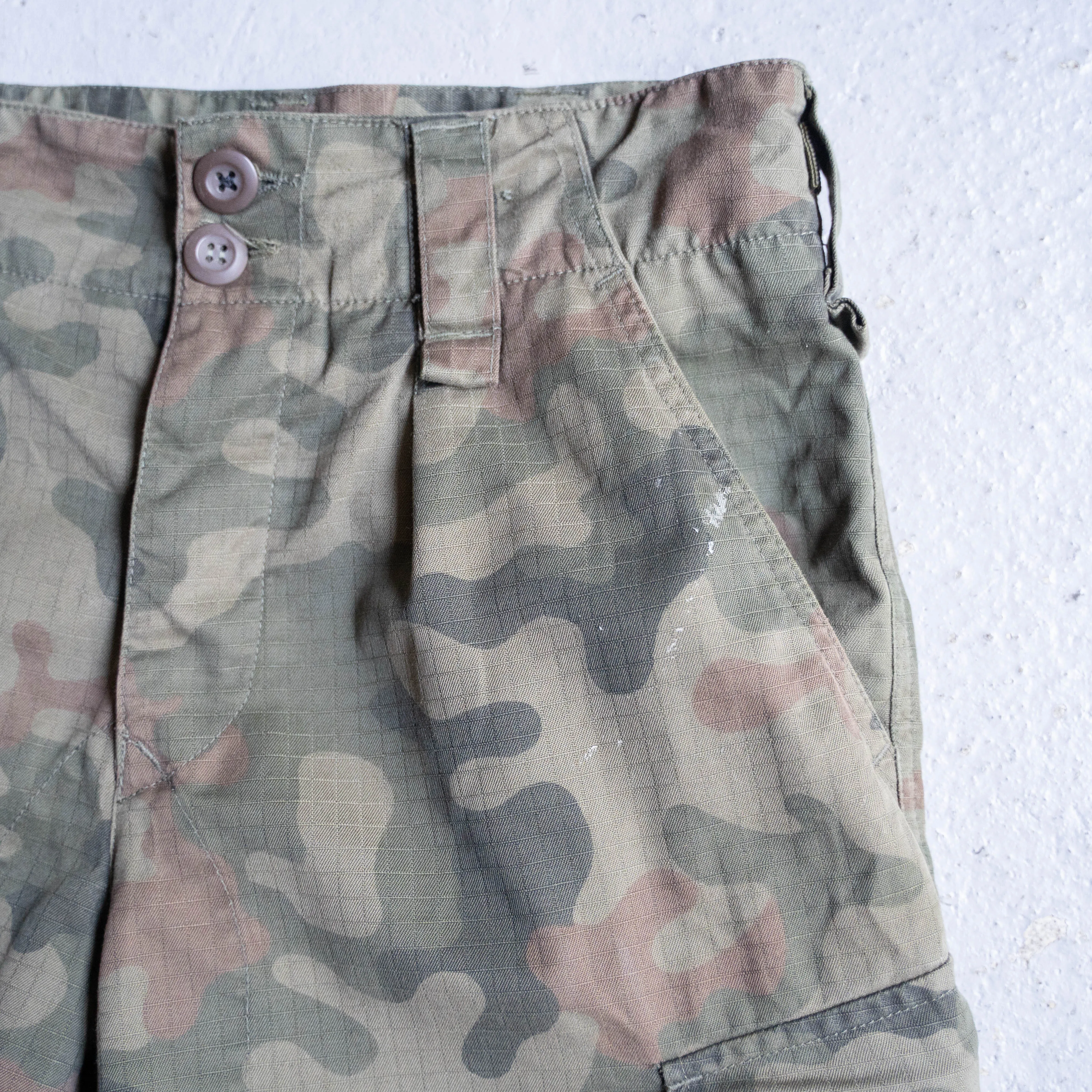 1990-00s Poland military pantera camouflage cargo pants