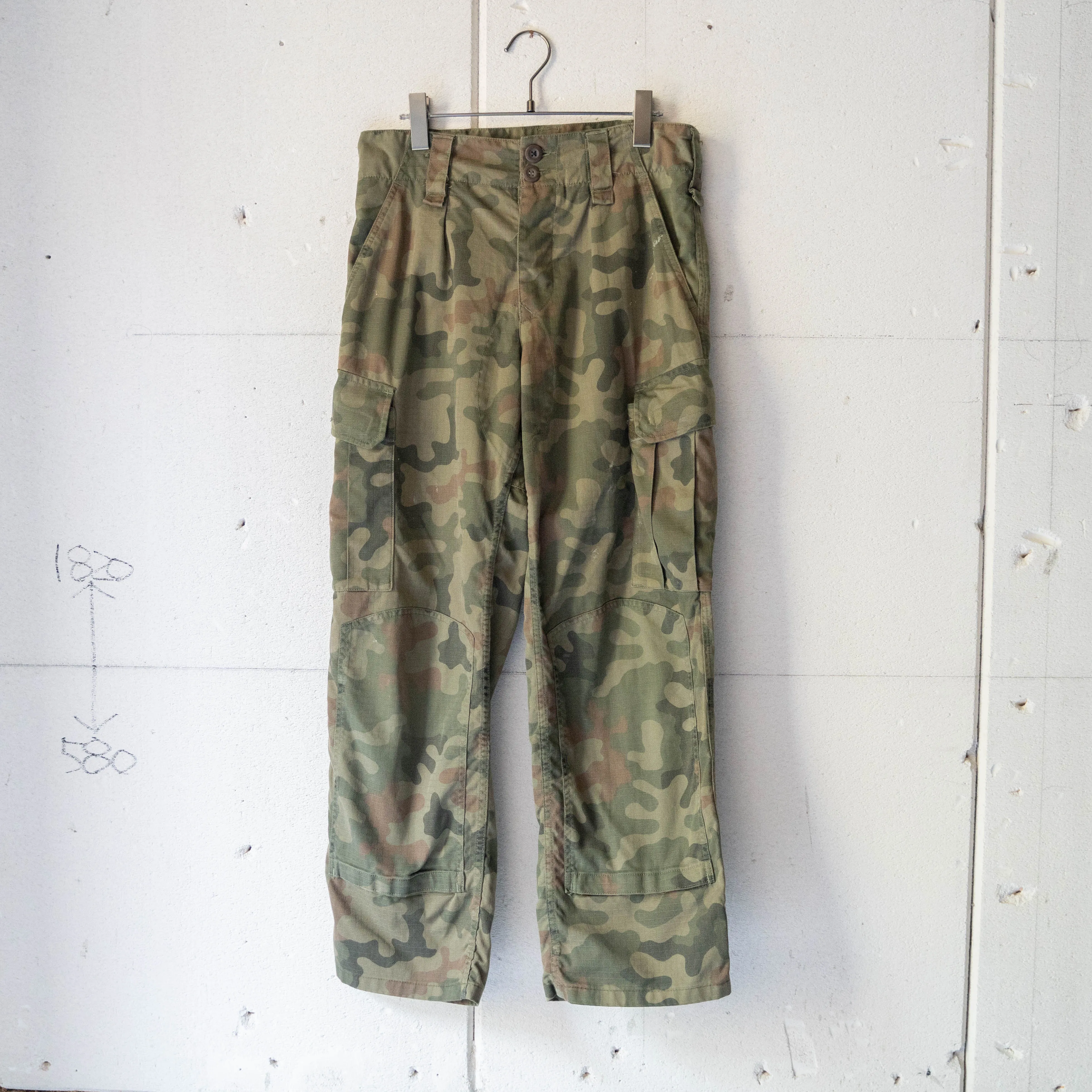 1990-00s Poland military pantera camouflage cargo pants