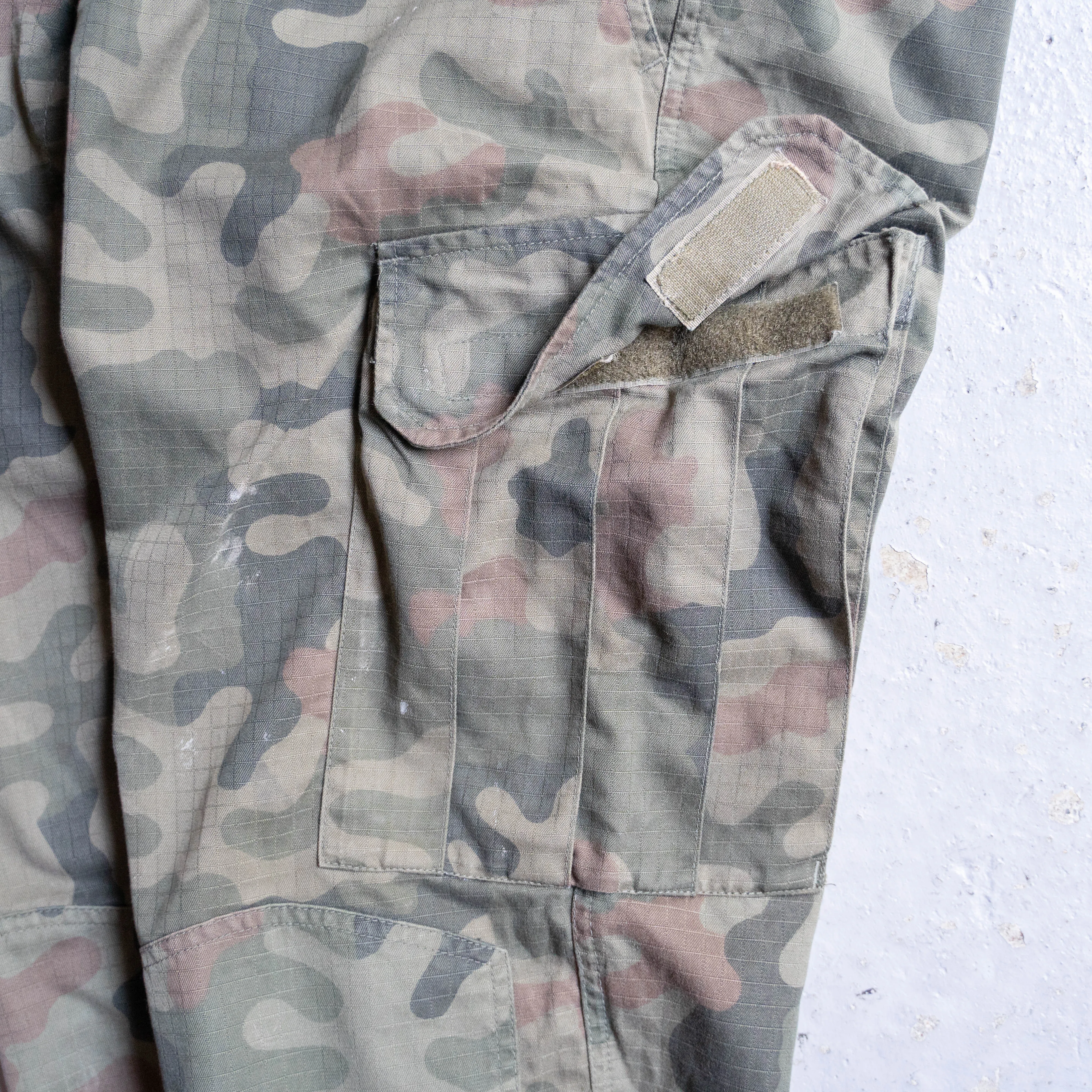 1990-00s Poland military pantera camouflage cargo pants