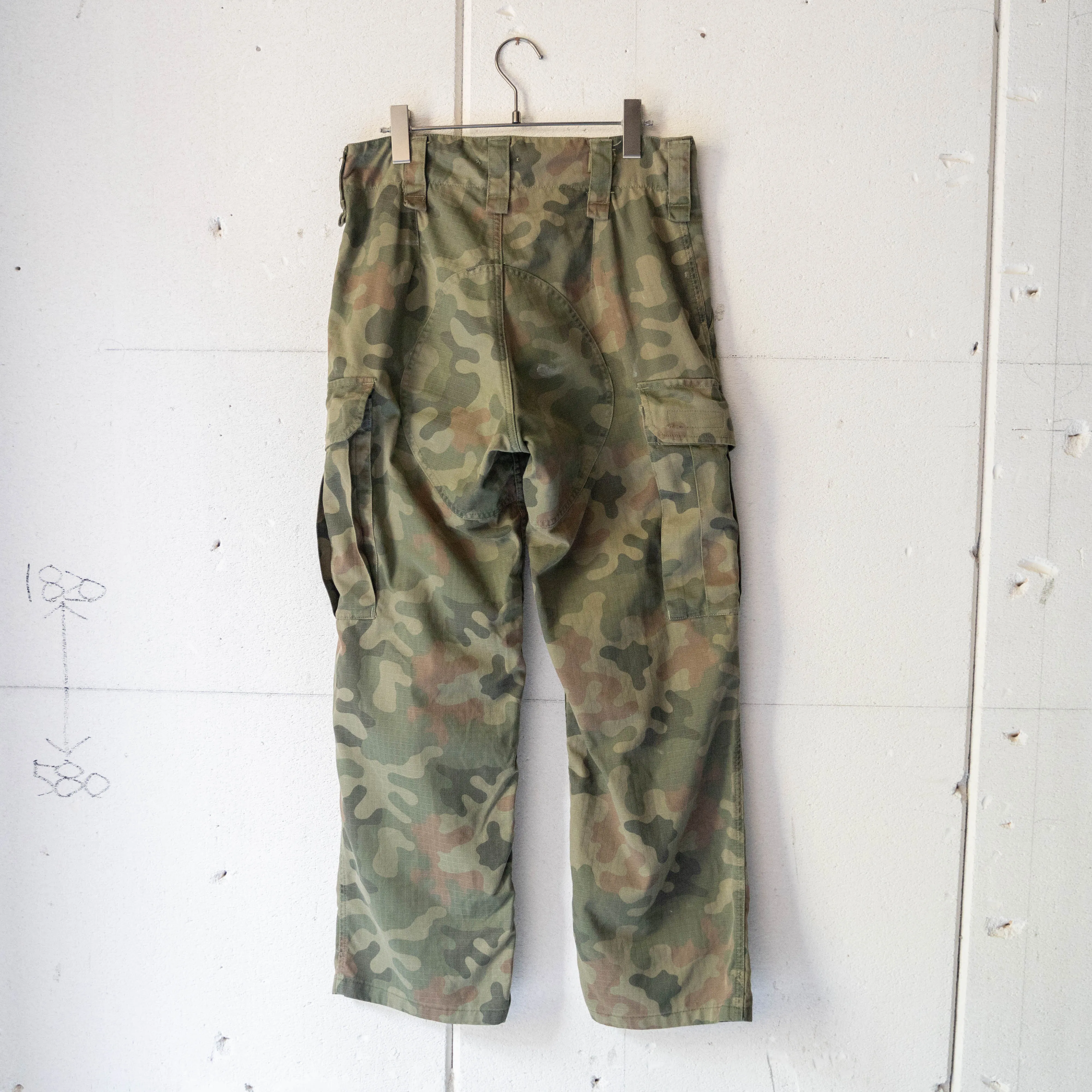 1990-00s Poland military pantera camouflage cargo pants