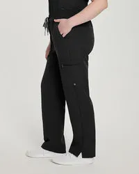 337 - V-Tess Decorative Tape Drawstring, Zipped Cargo Pockets Pant