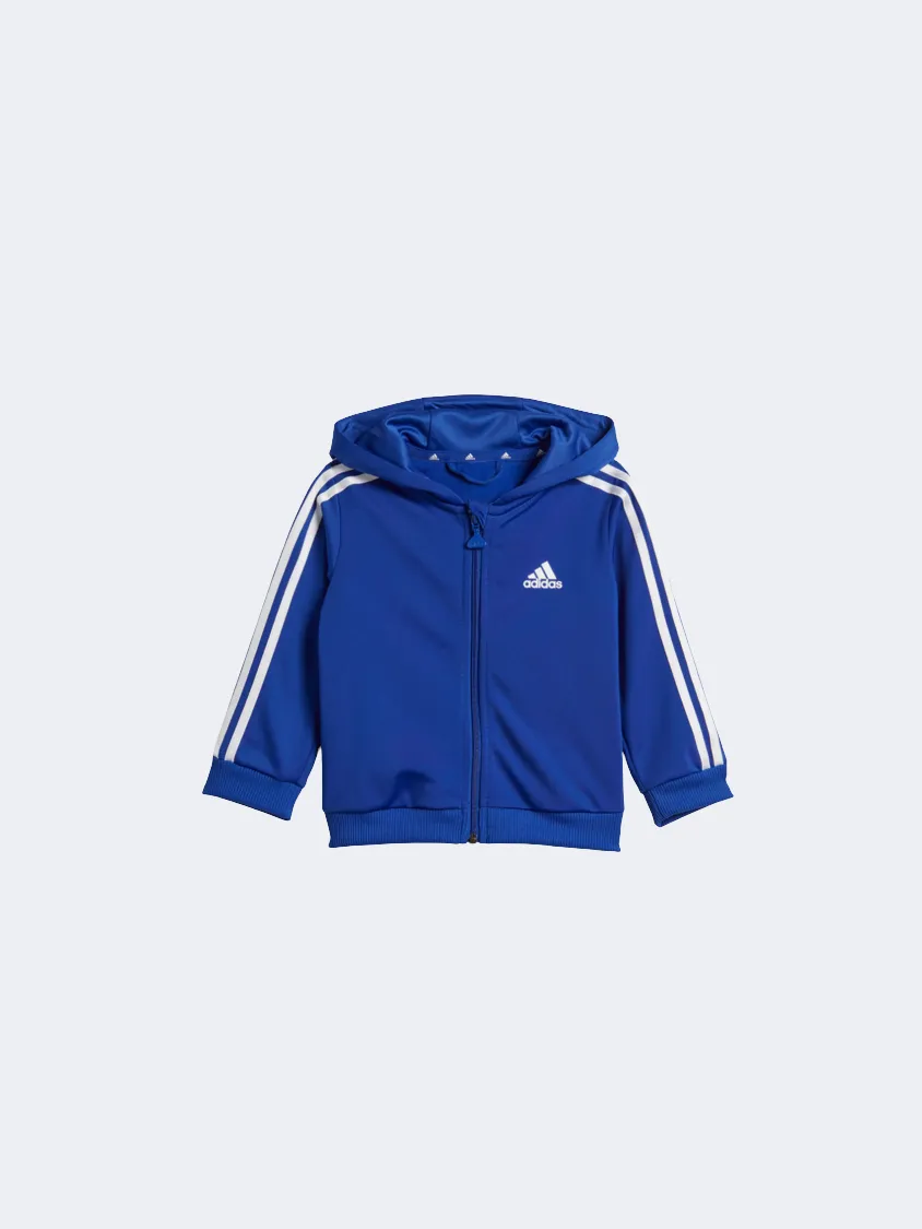 Adidas 3S Shiny Baby-Boys Sportswear Set Lucid Blue/White