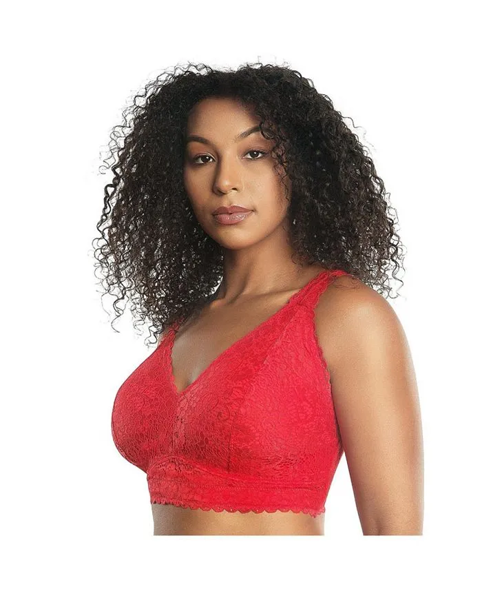 Adriana PARFAIT Women's Lace Bralette Bra, Red