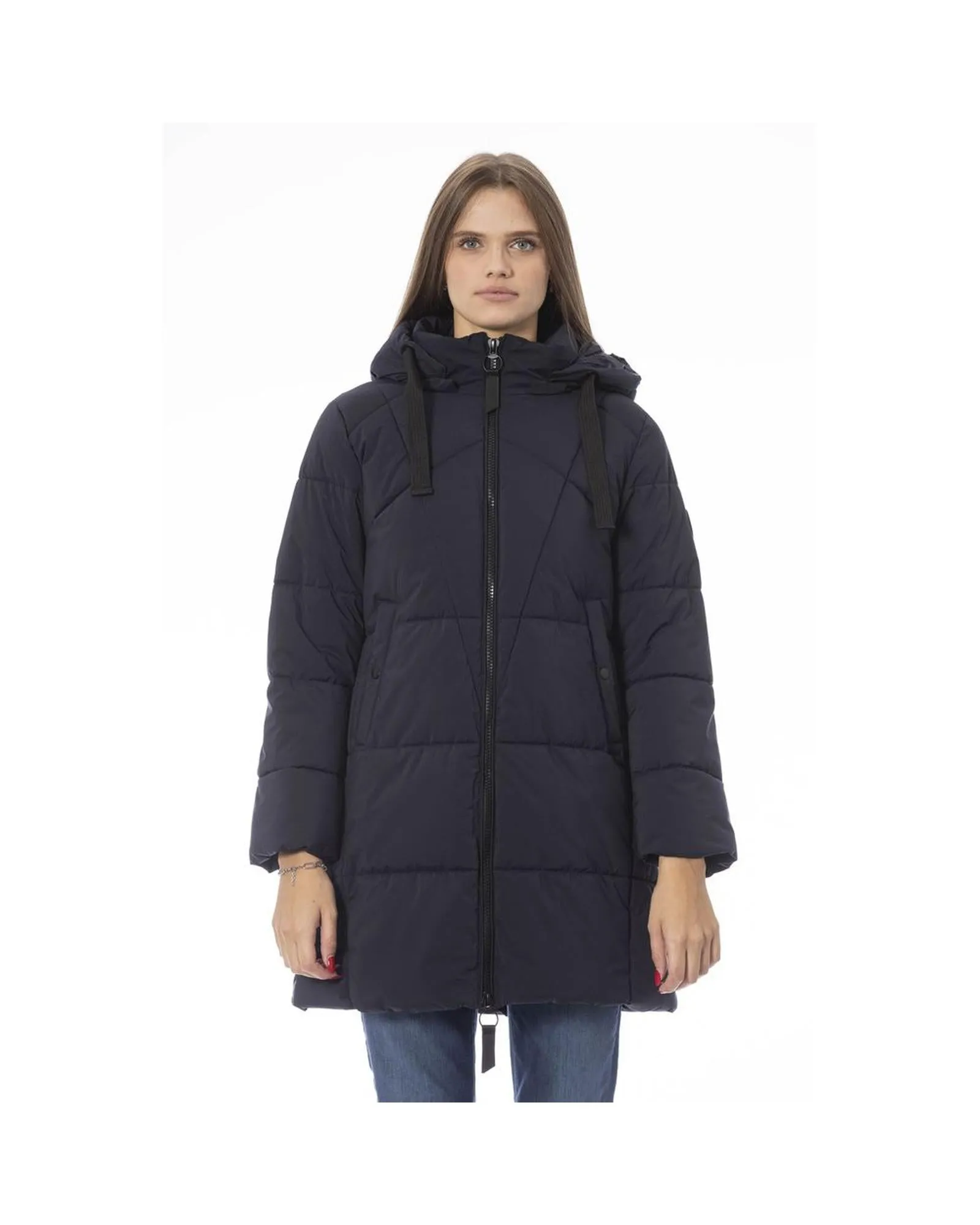 Baldinini Trend Women's Blue Polyester Jackets & Coat - M