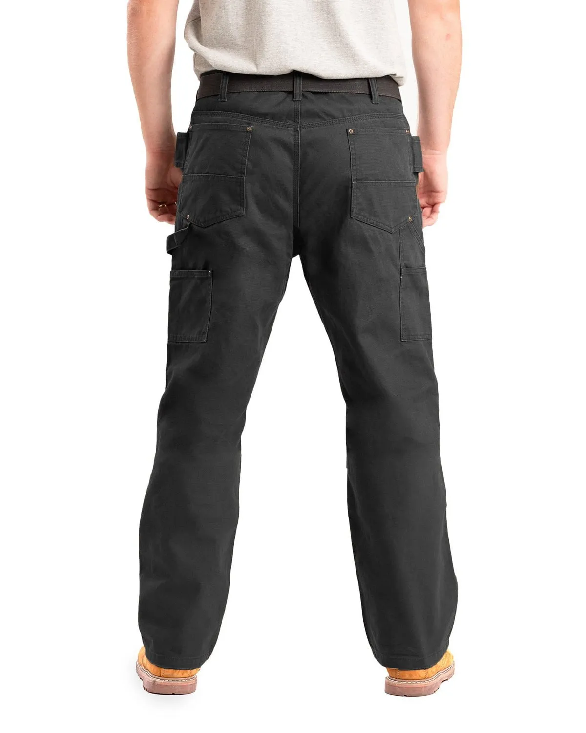 Berne Mens Highland Double-Front Duck Black 100% Cotton Pants