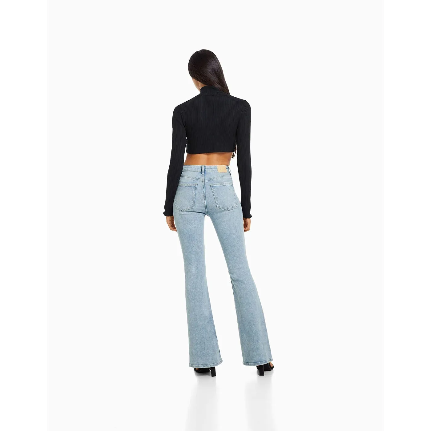 BSK High Rise Flare Light Blue Jeans