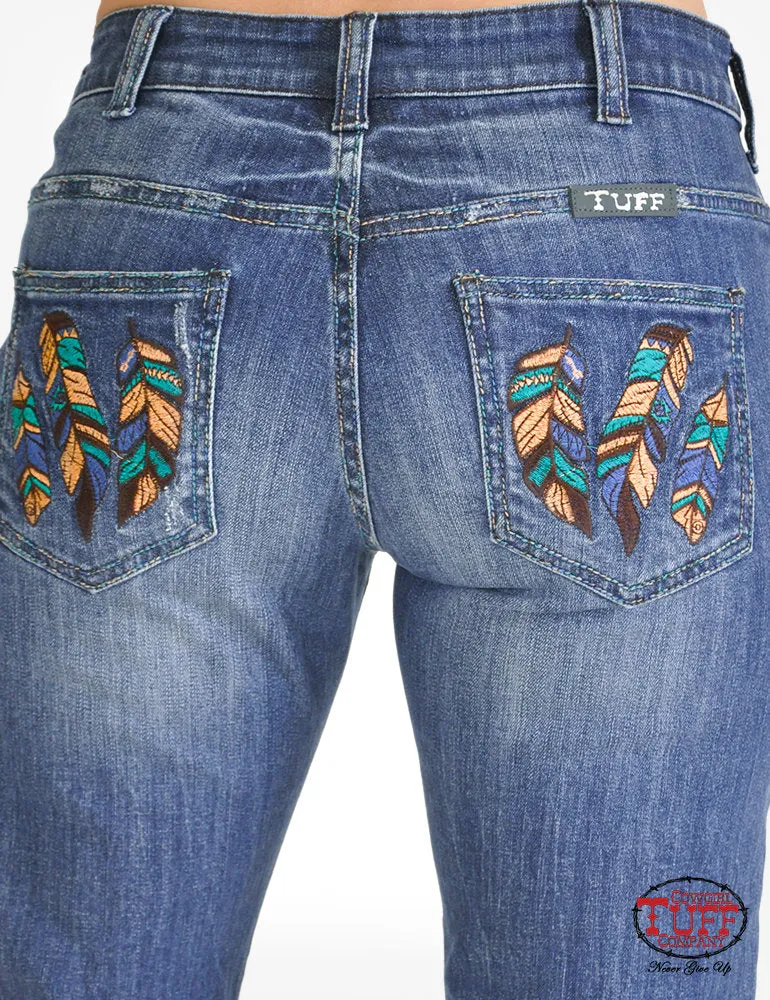 Cowgirl Tuff  Ladies Jeans - High Feather