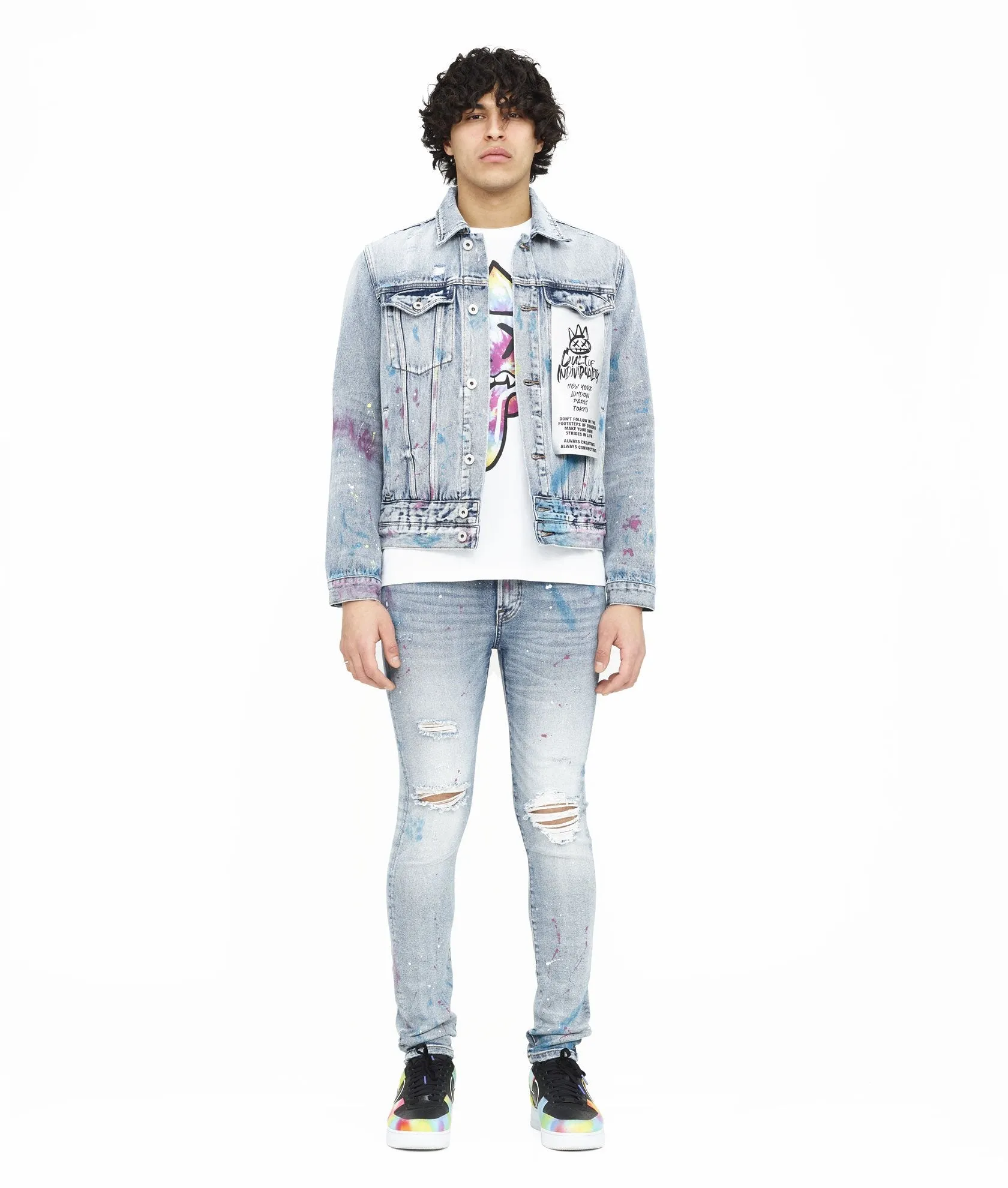 Cult of Individuality Men's Punk Super Skinny Stretch Denim Jeans