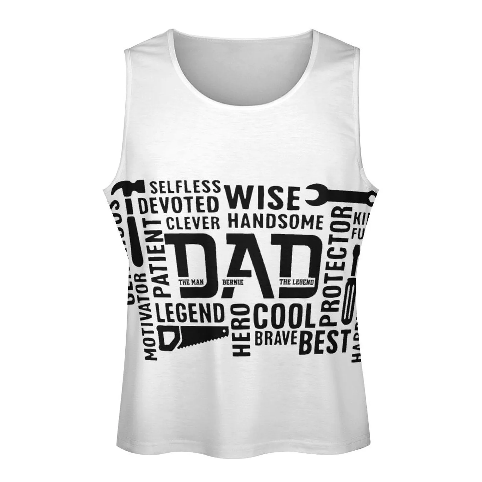 DAD Custom Text Polyester Sport Tank Top Men Vest