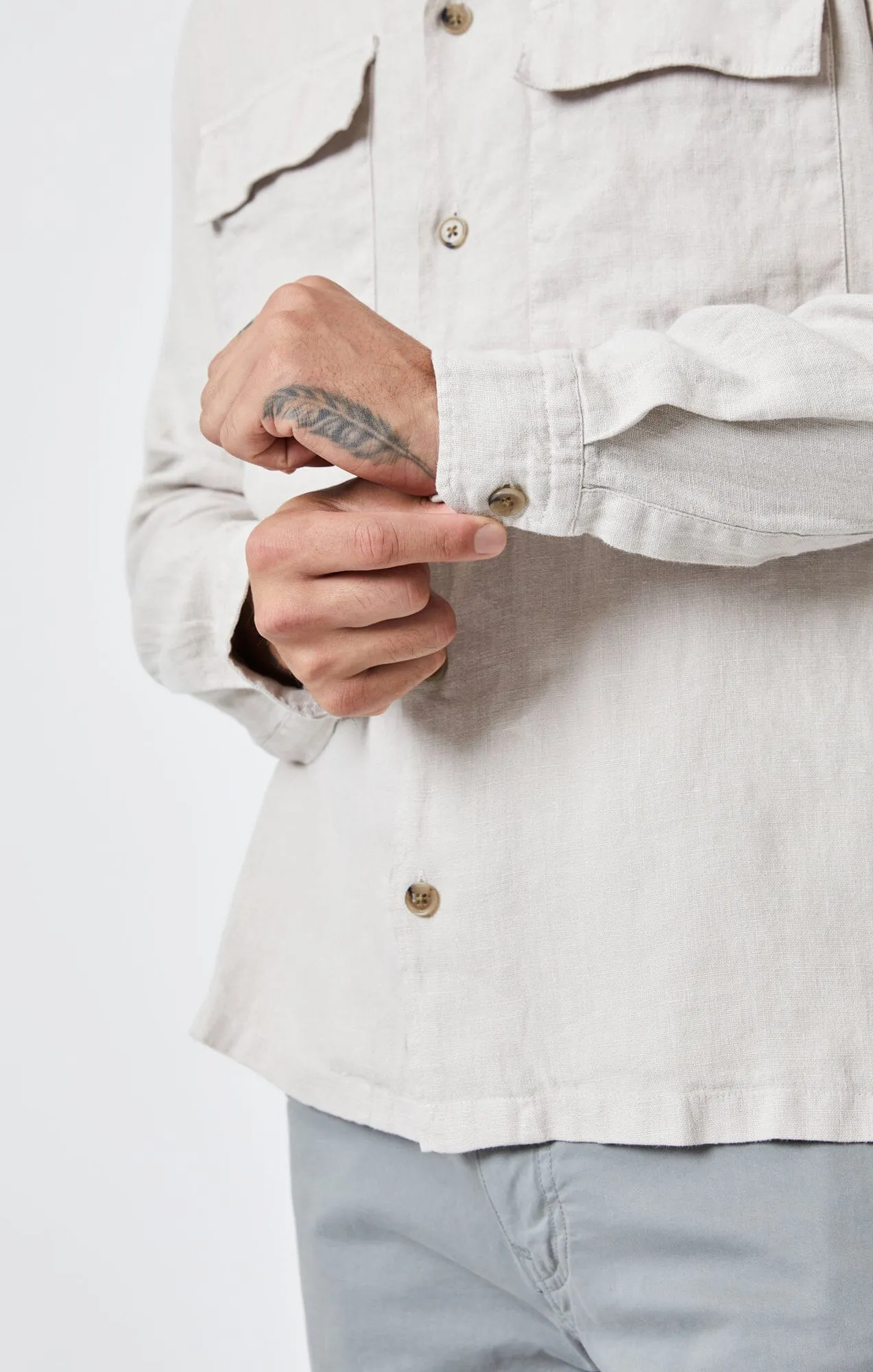 DOUBLE POCKET BUTTON-UP SHIRT IN MOONSTRUCK