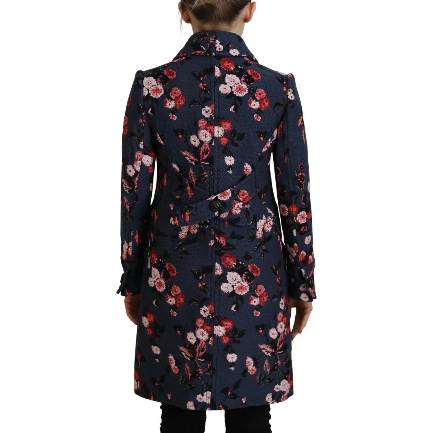 Dsquared² Multicolor Printed Women Long Coat Blazer Jacket