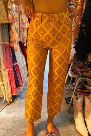 EMBROIDERED SILK PANTS QUIN