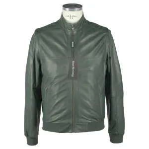 Emilio Romanelli Emerald Elegance Leather Jacket