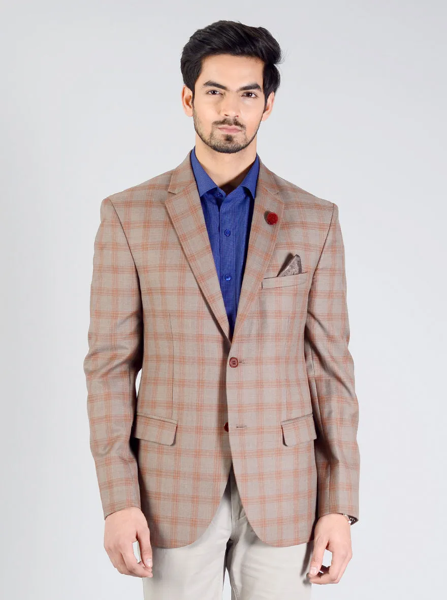 Grey & Brown  Blazer | JB Studio