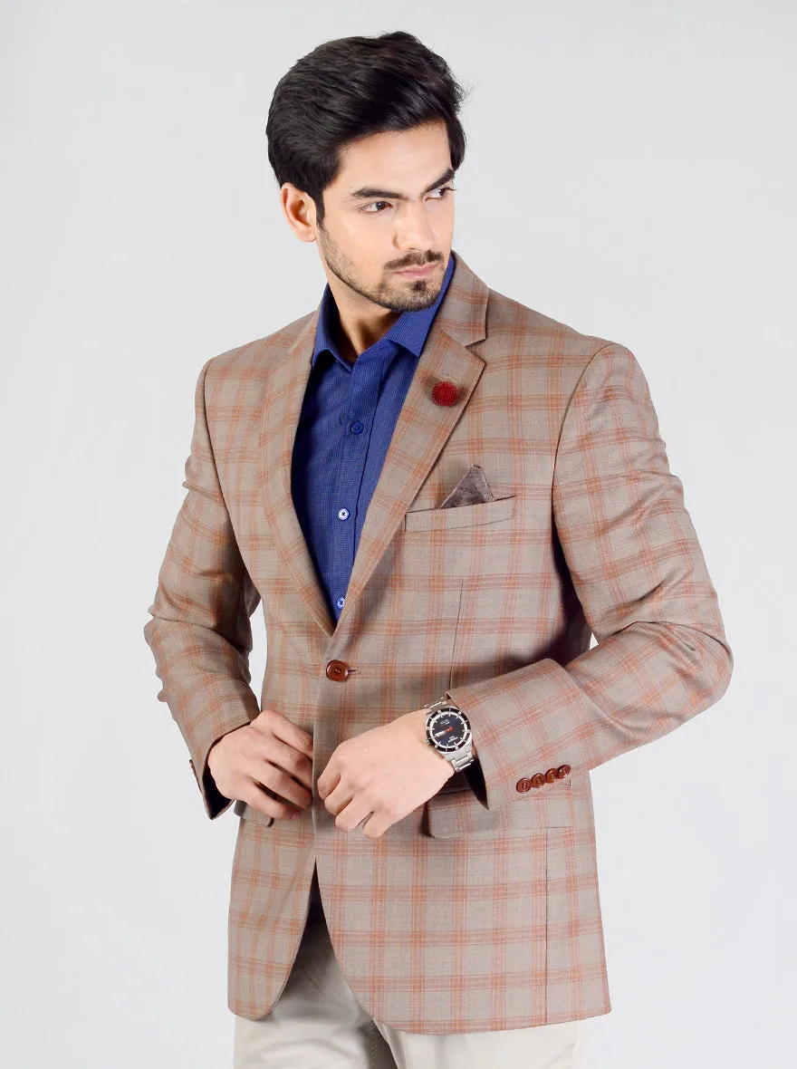 Grey & Brown  Blazer | JB Studio