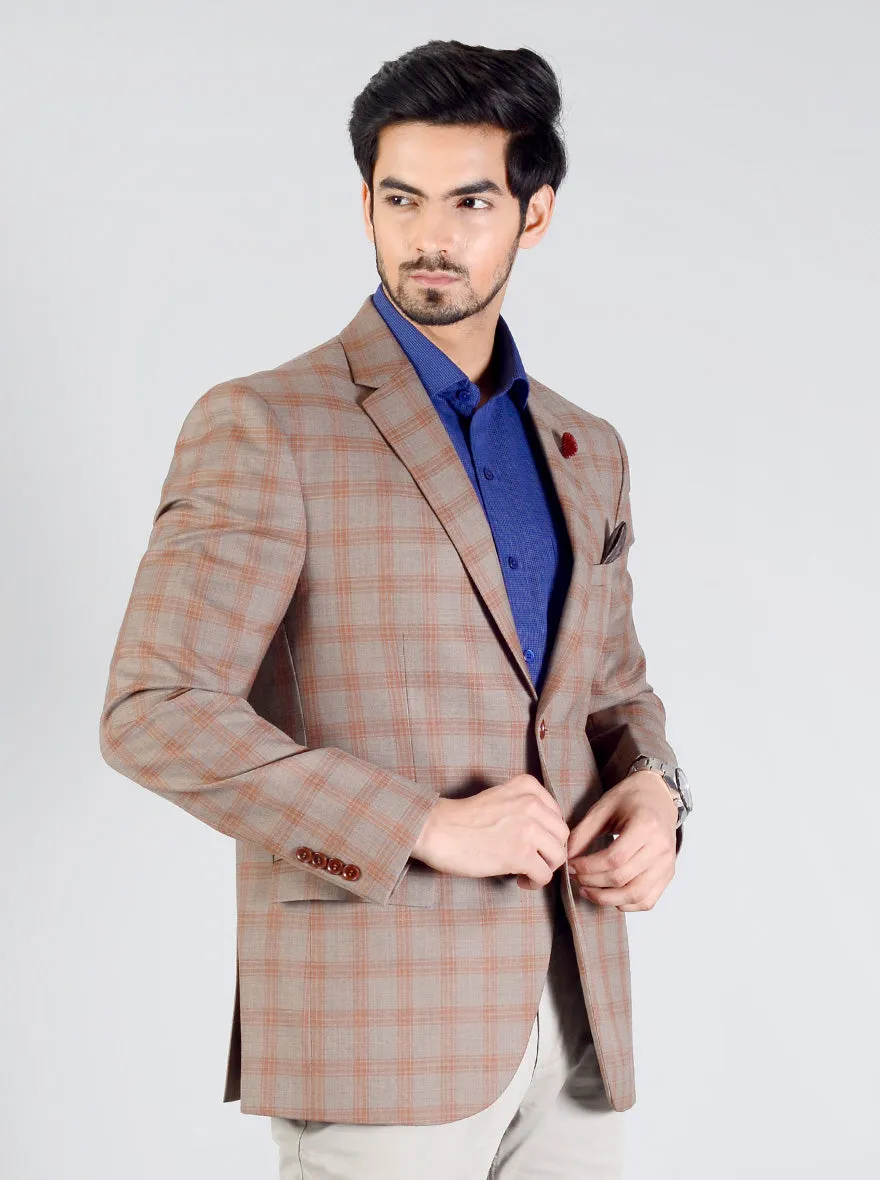 Grey & Brown  Blazer | JB Studio