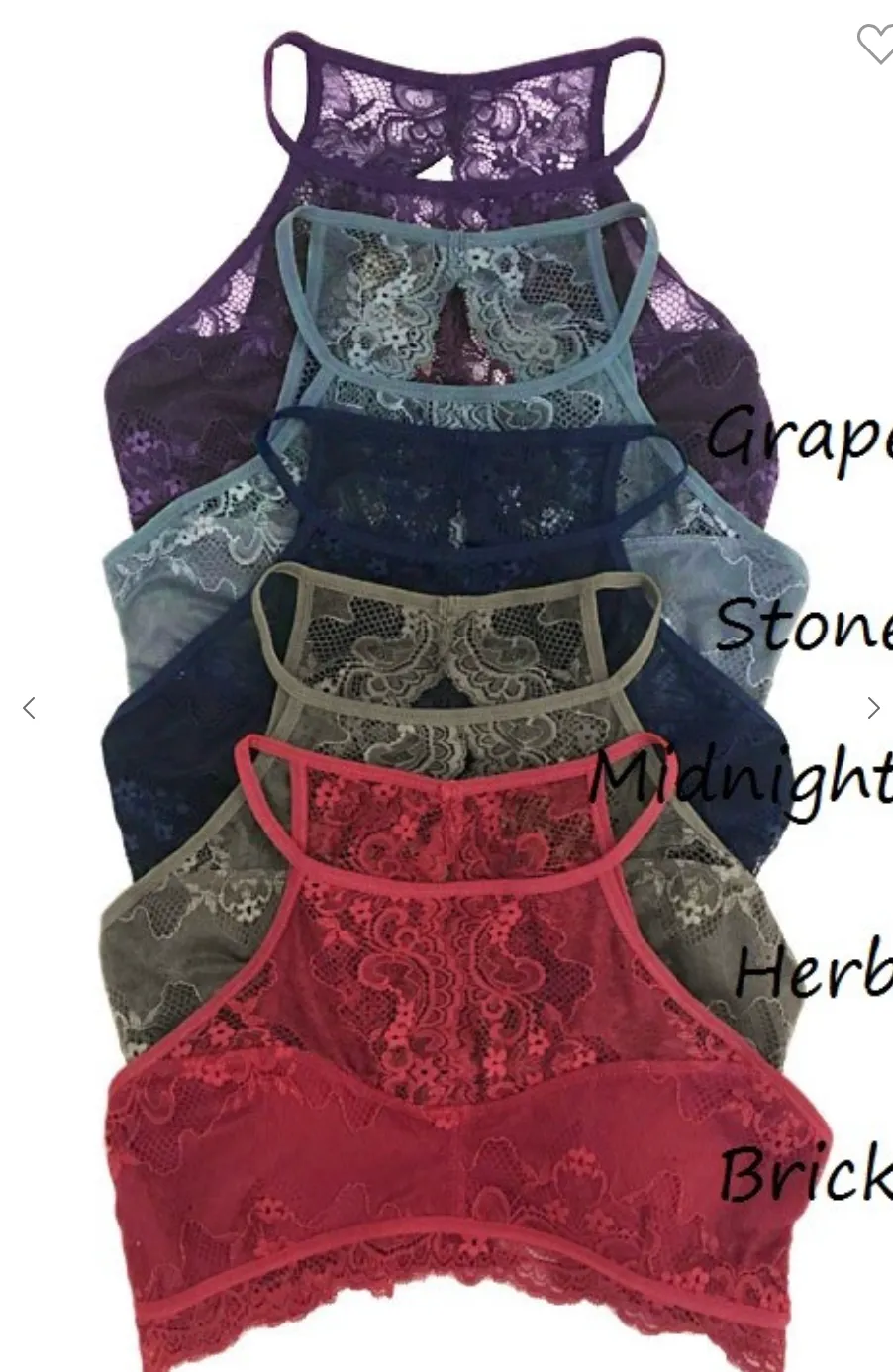 High Neck Lace Bralette ( more colors )