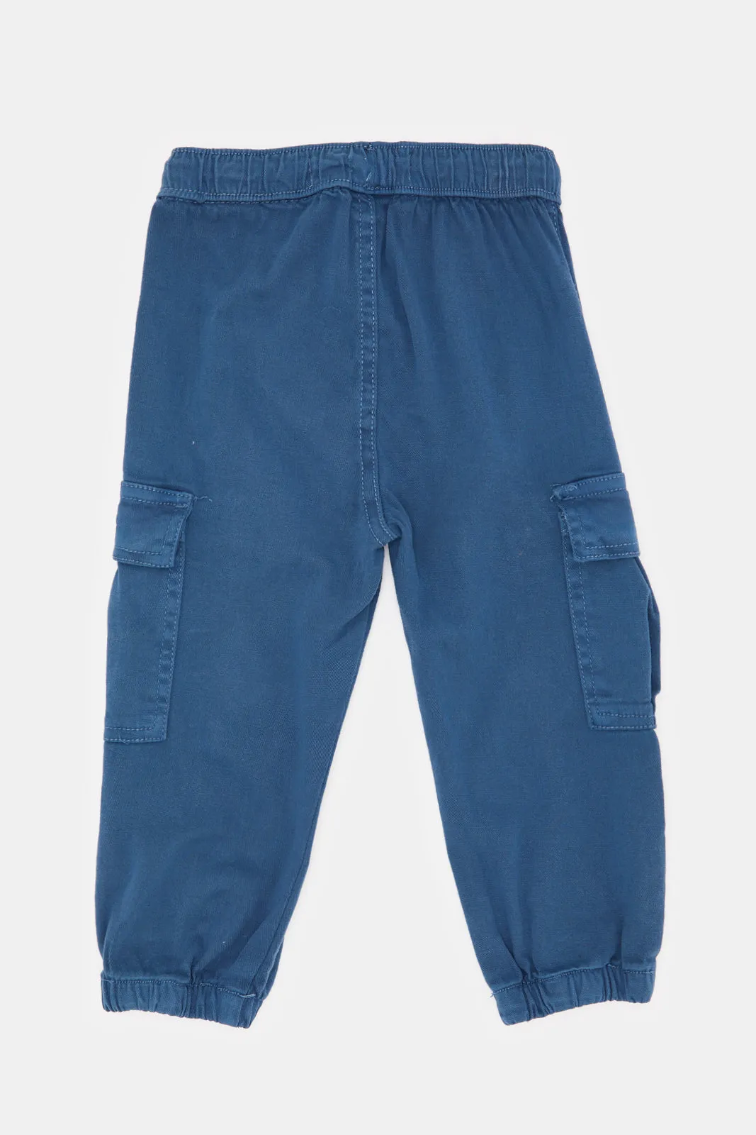 Infant Boys Blue Cargo Twill Jogger