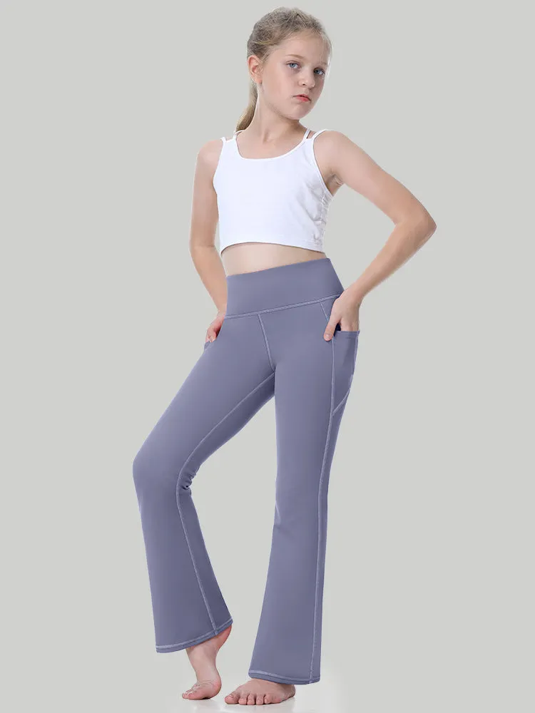 IUGA Girls' High Waist Flared Yoga Pants With Pocket