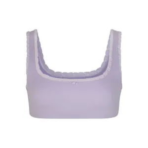 LACE POINTELLE SCOOP NECK BRALETTE | LAVENDER