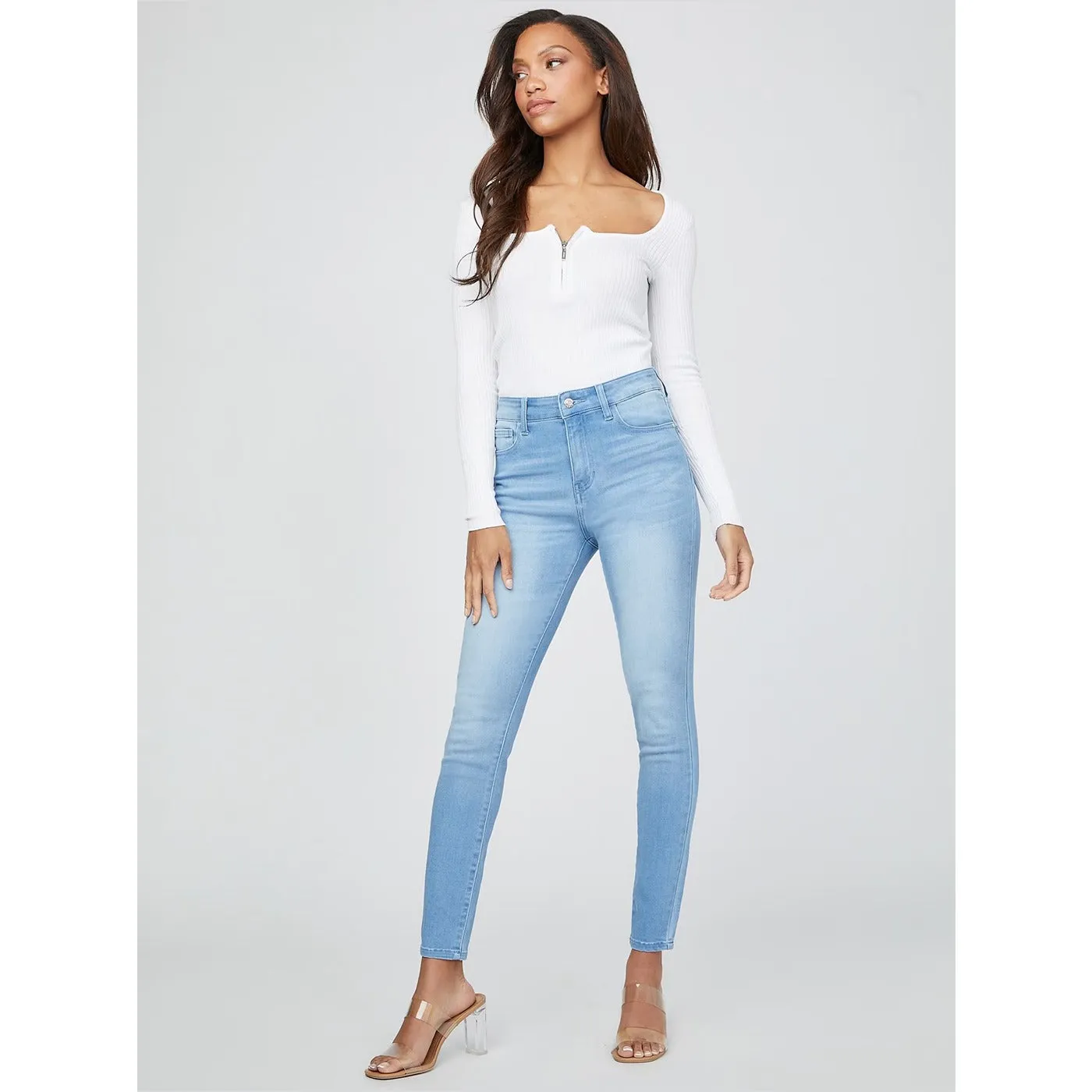 Light Blue High Rise Skinny Jeans