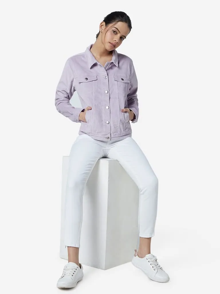 LOV Lilac Ribbed Shaina Jacket