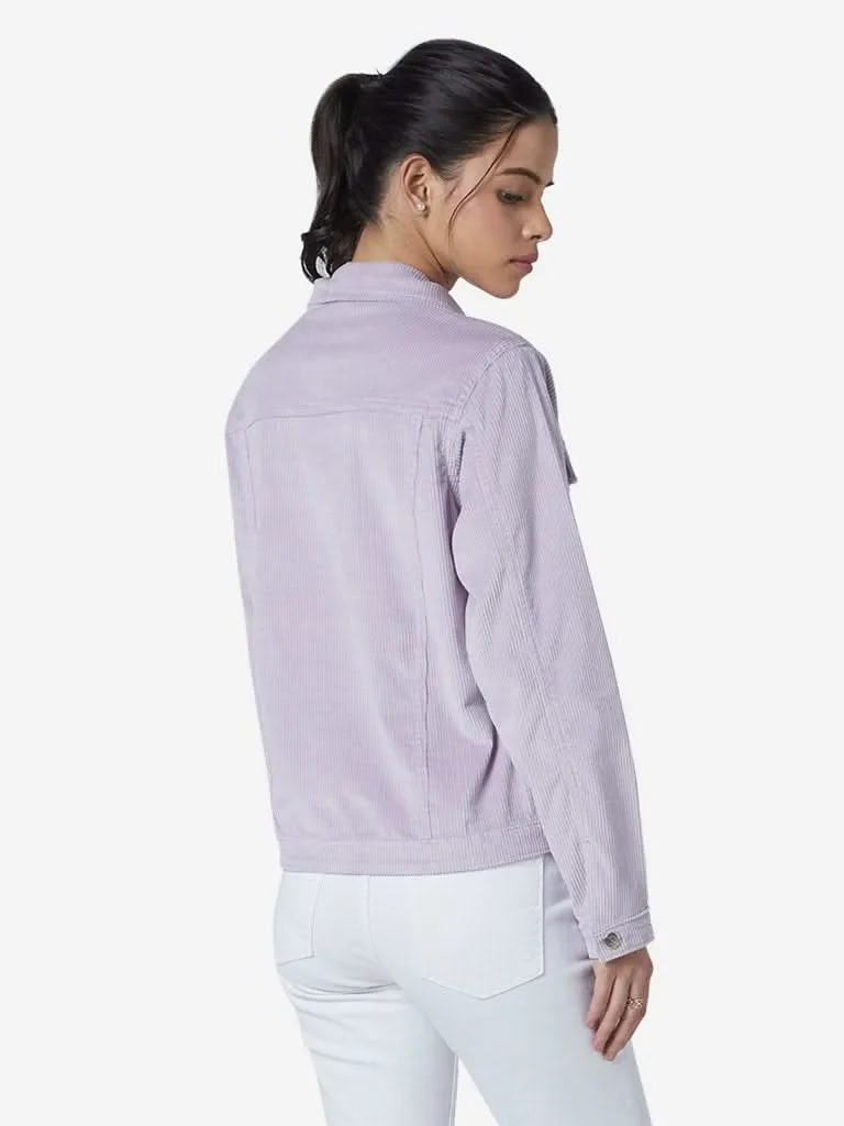 LOV Lilac Ribbed Shaina Jacket