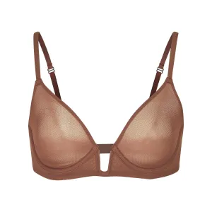 MESH ONE WIRE PLUNGE BRA | JASPER