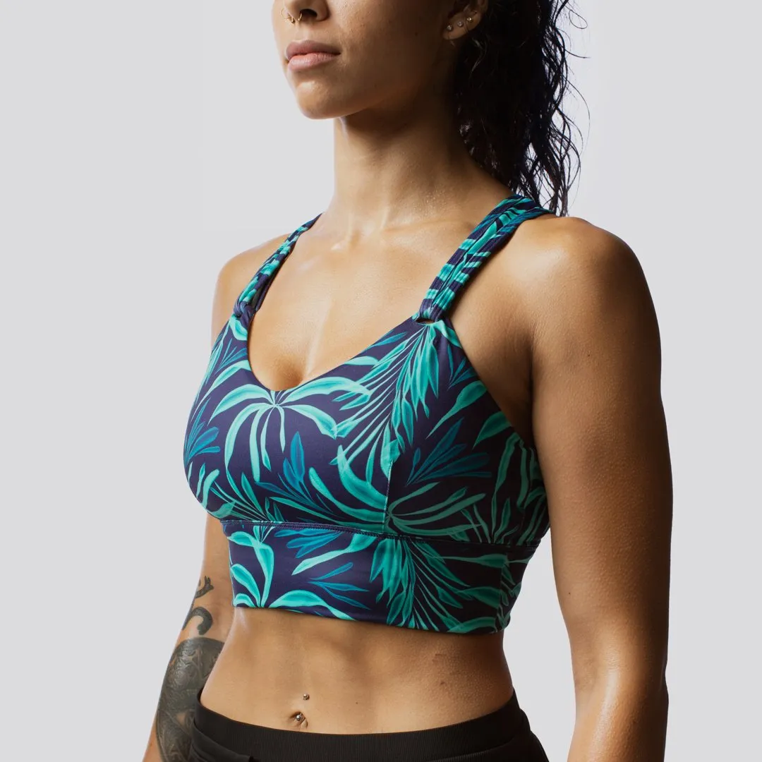 Milk and Muscles Nursing Sports Bra (Teal Tropics)