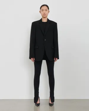 OVERSIZE SINGLE BREASTED BLAZER / BLACK