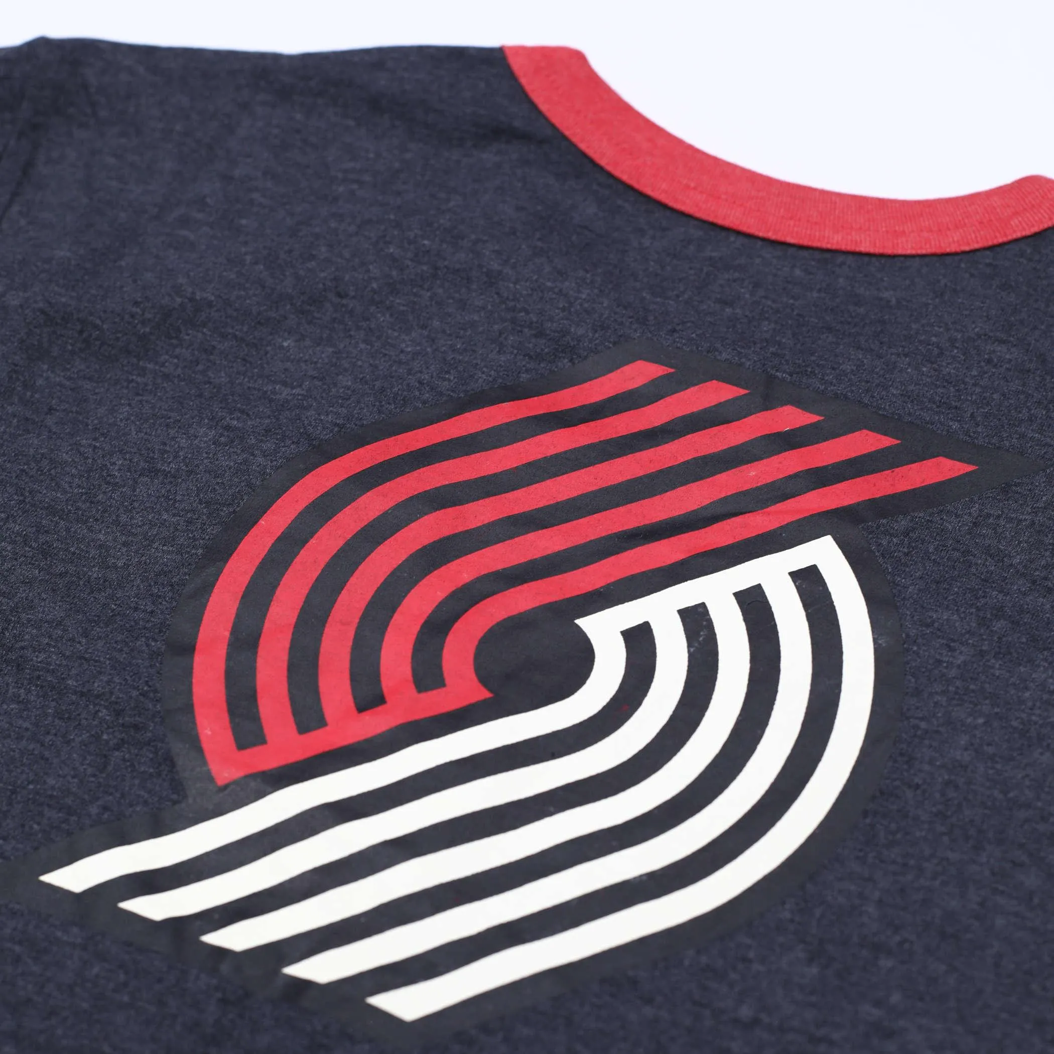 Portland Trail Blazers New Era Flag Ringer Tee