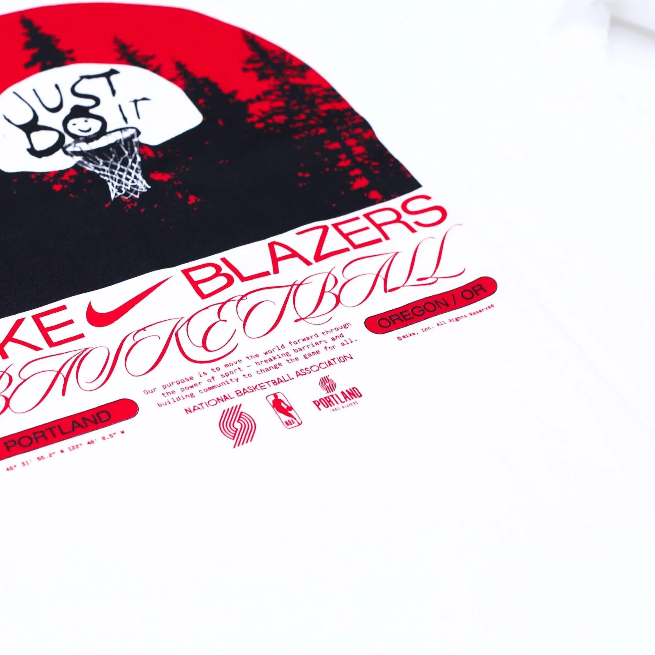 Portland Trail Blazers Nike Max 90 Graphic White Tee