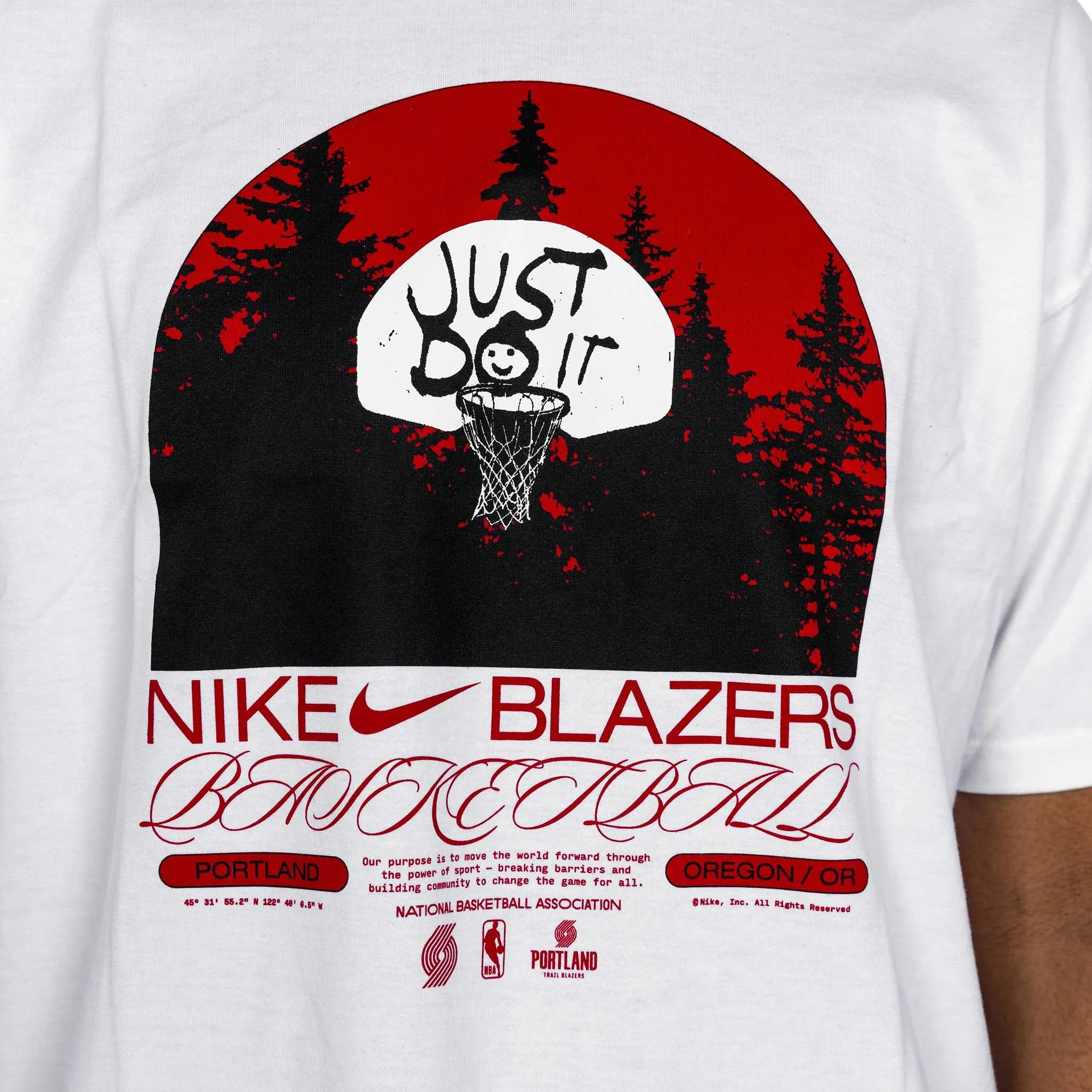 Portland Trail Blazers Nike Max 90 Graphic White Tee