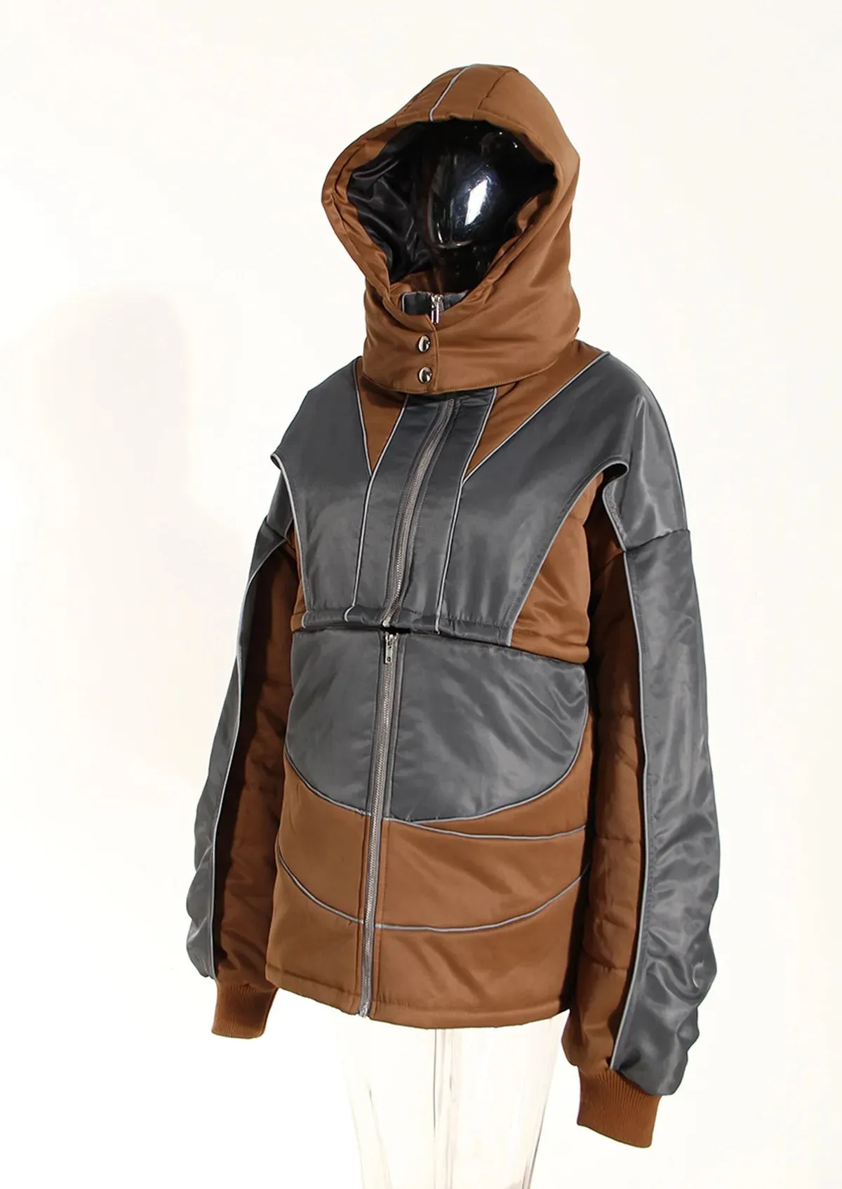 Pre Order:  Hooded Zip-Up Detachable Bottom Jacket