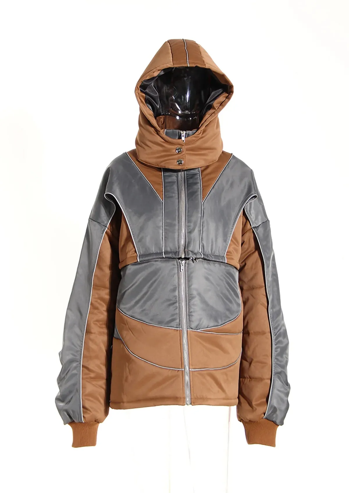 Pre Order:  Hooded Zip-Up Detachable Bottom Jacket