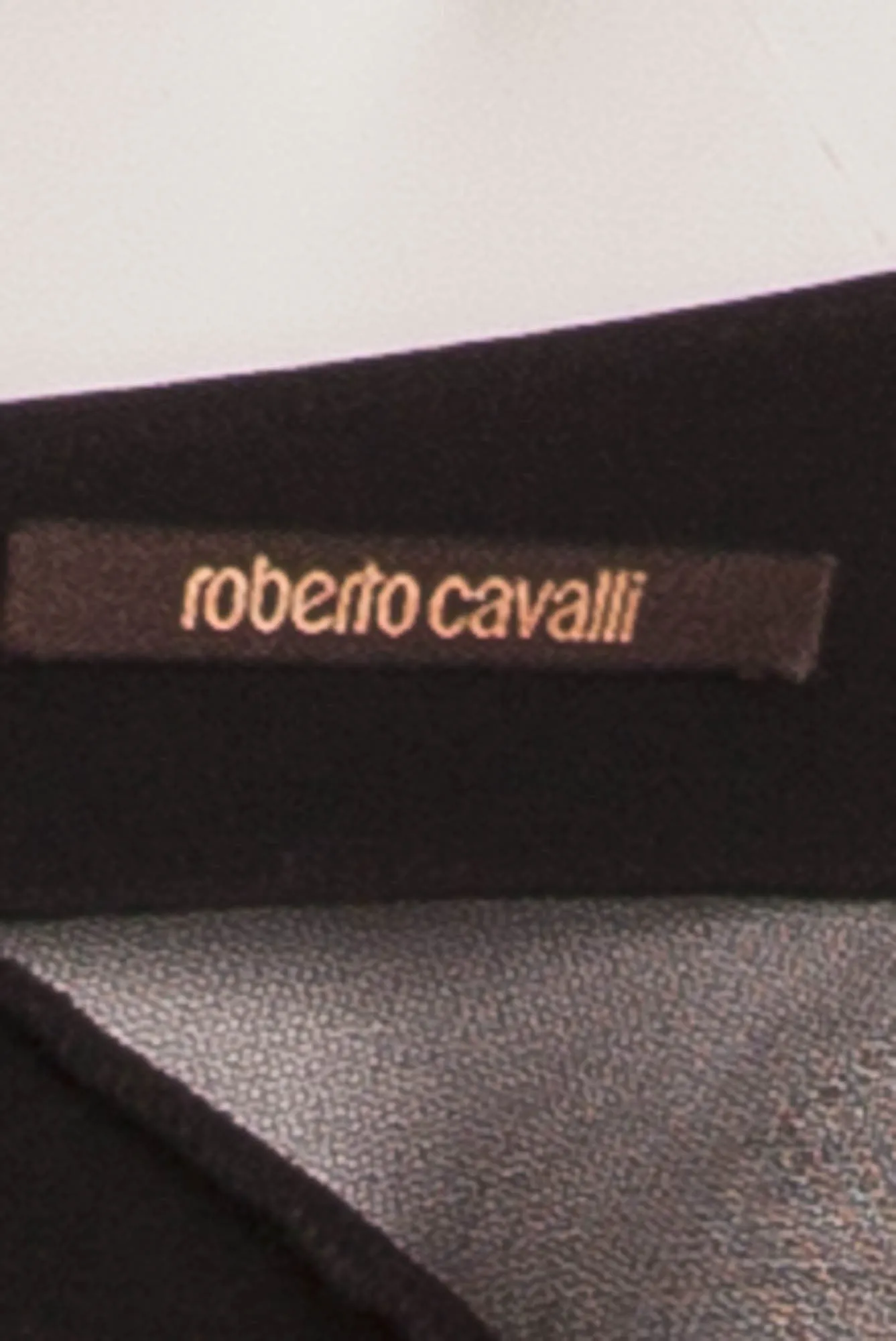 Roberto Cavalli  - As Seen on the Spring 2009 Runway Collection - One Shoulder Black Long Sleeve Gown - IT 40