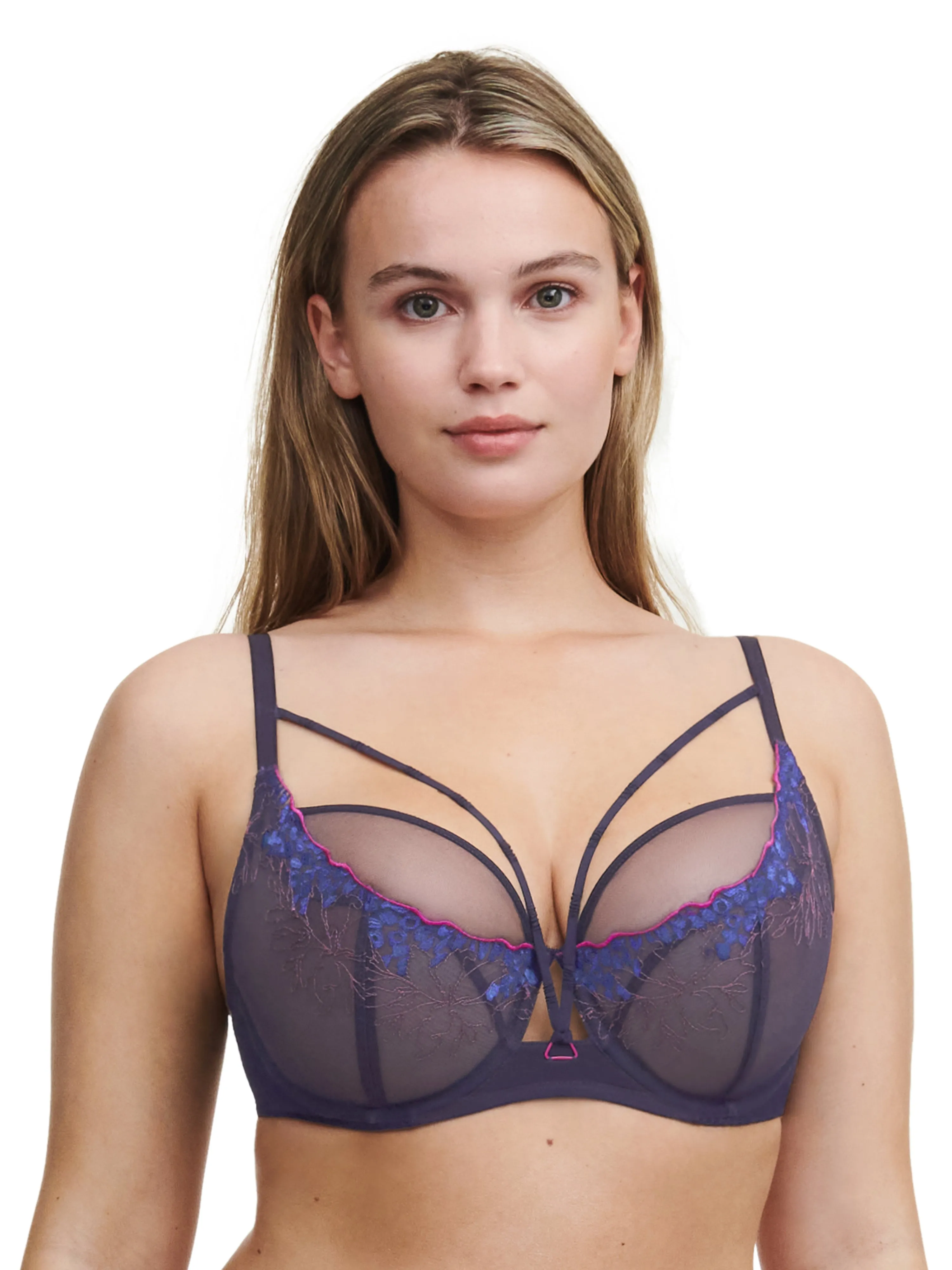 Spice Underwired Bra In Midnight Blue - Chantelle Pulp