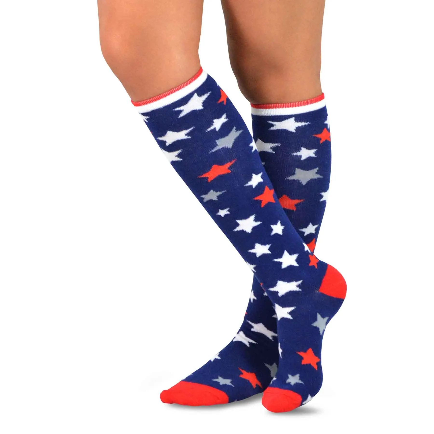 TeeHee Socks Women's Americana Knee High - 9-Pack Gift Box (12144)