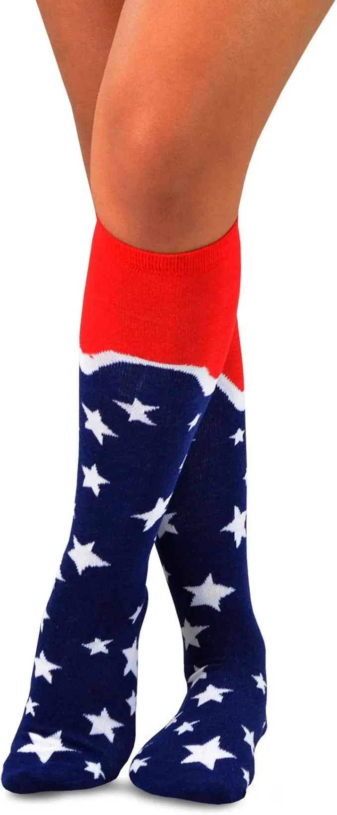 TeeHee Socks Women's Americana Knee High - 9-Pack Gift Box (12144)