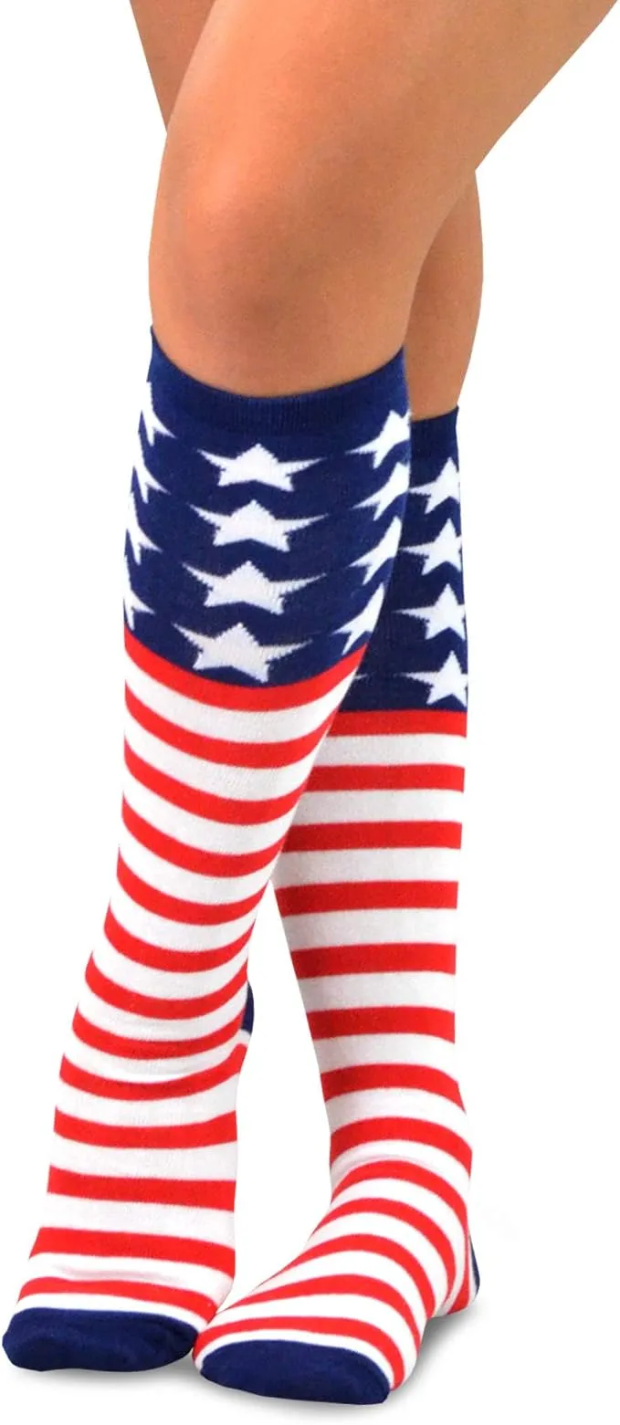 TeeHee Socks Women's Americana Knee High - 9-Pack Gift Box (12144)