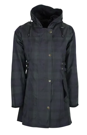 W315 - Women's Wax Tartan Hooded Katrina - BLACKWATCH