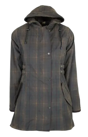 W315 - Women's Wax Tartan Hooded Katrina - HONEY