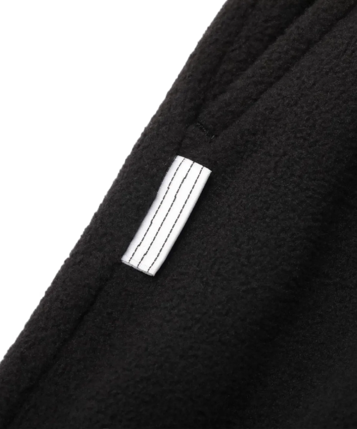 WIDE FLEECE PANTS "BLACK"