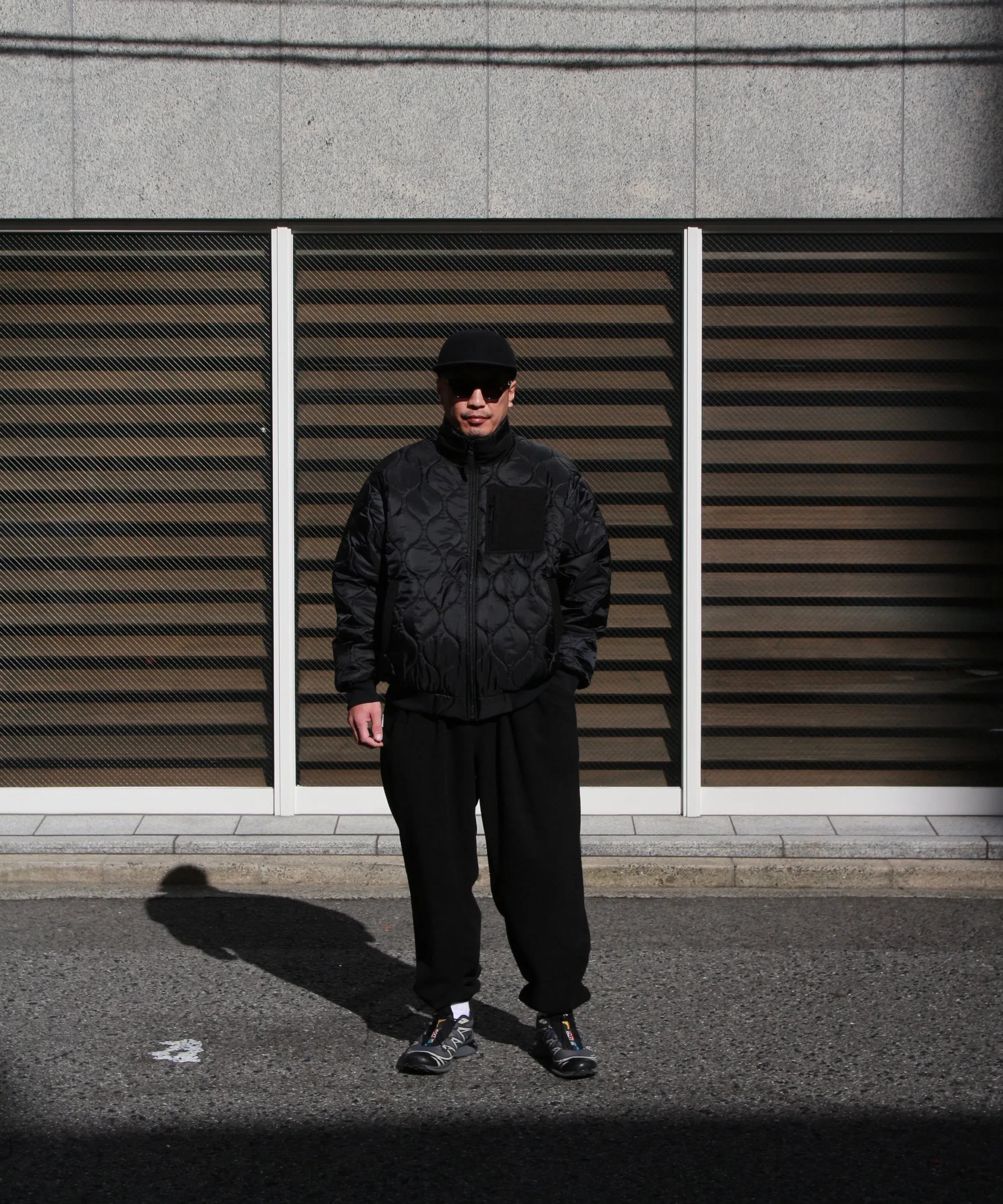 WIDE FLEECE PANTS "BLACK"